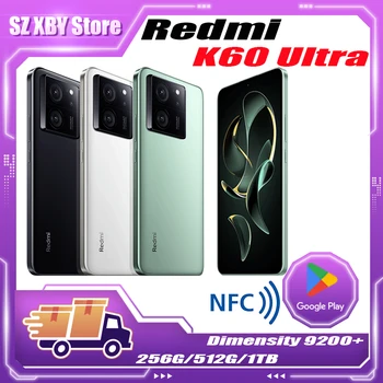 Смартфон Xiaomi Redmi K60 Ultra Dimensity 9200 + 6,67 дюйма Аккумулятор 5000 мАч 120 Вт Быстрая Зарядка Bluetooth 5,4