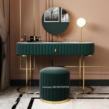 горячее продаваемое instagram популярное зеркало для туалетного столика нового дизайна из золотого металла для мебели спальни