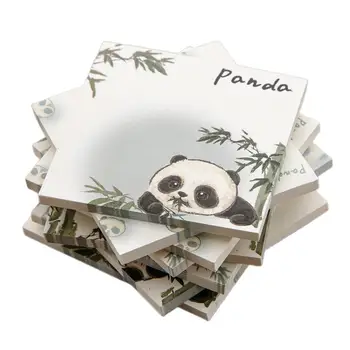 Panda Pals Sticky Memopad - 50 листов Мини-бумаги с Милым Рисунком Панды для Заметок, Напоминаний, Сообщений - Подарок для канцелярских принадлежностей Kawaii
