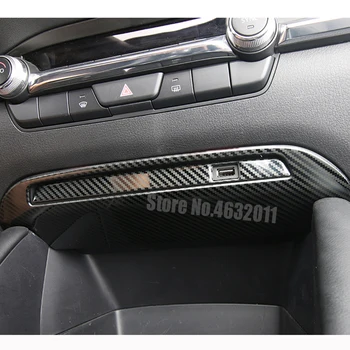 Нержавеющая сталь Для Mazda 3 Axela 2019 2020 Аксессуары Передняя Зарядка Автомобиля USB интерфейс рамка Крышка Отделка Автомобиля-Стайлинг 2шт