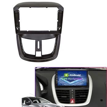 9-дюймовая автомобильная панель аудиосистемы, адаптер, Комплекты навигационной панели, рамка для автомобильного DVD, приборная панель для PEUGEOT 207 2002-2010
