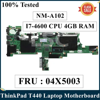 LSC Восстановленная Материнская плата для ноутбука Lenovo ThinkPad T440 FRU 04X5003 NM-A102 DDR3L I7-4600 CPU 4 ГБ оперативной памяти