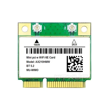 AX210 5374m WiFi 6e 5G Двухчастотная Гигабитная Встроенная Беспроводная Сетевая карта miniPCIe 5.2 Bluetooth