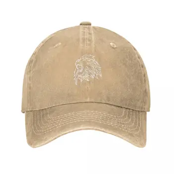 Ковбойская шляпа со львом (белый рисунок), кепка для гольфа, шляпа с капюшоном, женская Мужская