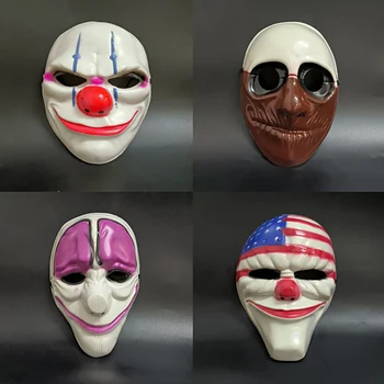 Пластиковый костюм террориста на Хэллоуин, реквизит, маска клоуна на День урожая, украшение вечеринки, персонаж Старик Красный мозг, американский флаг.