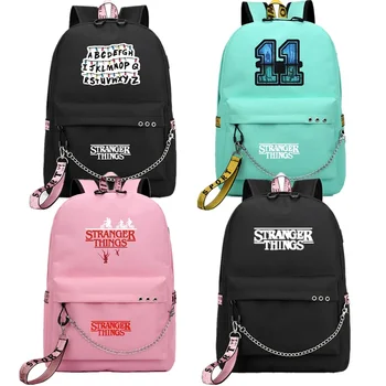 Подростковая школьная сумка, USB-рюкзак, холщовая сумка, дорожные сумки, сумки для ноутбука для девочек, модная сумка для косплея для мальчиков Eleven