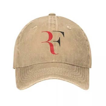 Винтажные бейсболки с логотипом Роджера Федерера для мужчин и женщин, потертая джинсовая бейсболка Snapback для бега на открытом воздухе, Регулируемые кепки для гольфа, Шляпа