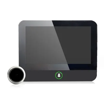 Цифровое устройство просмотра дверей Визуальный дверной звонок для TUYA Цифровое устройство просмотра дверей Мониторинг приложения 1080P Широкий угол обзора Удобный для домашнего офиса