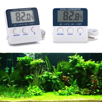 Аквариумный Термометр Цифровые Мини-Аквариумные Детекторы Функция Сигнализации Рыбный Термометр Точный ЖК-Дисплей Челнока
