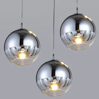 Скандинавские стеклянные подвесные светильники 15 20 25 30 см стеклянный подвесной светильник для столовой ресторана домашнего промышленного внутреннего освещения