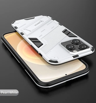 Чехол Для iPhone 14 Plus Противоударная Броневая Подставка Для ног В стиле Standing silicone + PC Hybird Чехол Для Apple iPhone 14 Pro Max Cases