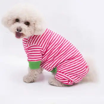 Стильная одежда для щенков Комбинезон для домашних животных с круглым вырезом, впитывающий пот Одежда для щенков Домашняя одежда для домашних животных