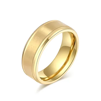 8 мм матовое матовое кольцо из титановой стали кольца для мужчин и женщин простые однотонные кольца ювелирные изделия для рук в наличии