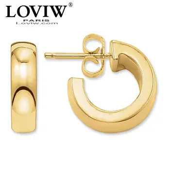 Креольский Шарнирные Серьги-кольца ушной обруч Новый Модный Золотой Цвет Модные Украшения Геометрический Подарок Для Женщин