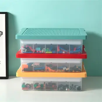 Коробка для хранения игрушек Прозрачная коробка Прозрачная классификация строительных блоков Отделение для деталей с крышкой Коробка для детских игрушек