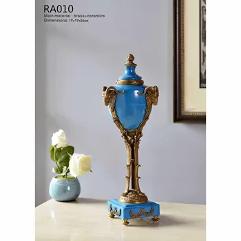 Украшение дома керамические и фарфоровые вазы медно-голубого цвета настольная ваза для цветов для домашнего декора
