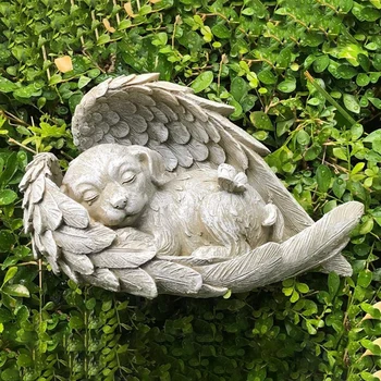 Скульптуры статуи ангела из спящей смолы ручной работы 12 см ручной работы