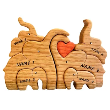 Изготовленная на заказ деревянная фигурка семьи медведей с именами, персонализированные рождественские шары и наборы украшений, набор рождественских украшений