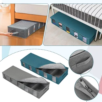 Нетканый ящик для хранения Под кроватью Бытовой Очень Большой Органайзер для одежды, Складной Ящик для хранения на дне кровати, 1 шт.