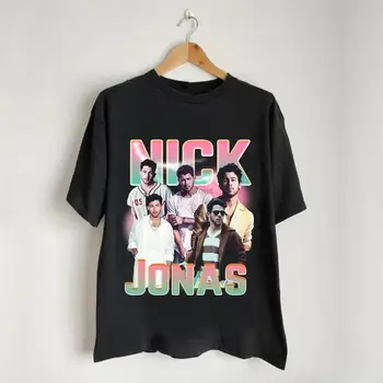 Винтажная Рубашка Ника Джонаса Nick Jonas Bootleg Shirt Ретро Рубашка Ника Джонаса Для Фаната Nick Jonas Унисекс Одежда Y2k Nick Jonas Fan G