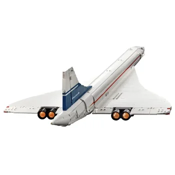 10318 Строительные блоки Concorde Airbus, Техническая 105-сантиметровая модель самолета, Кирпич, Развивающая игрушка для детей, Подарки на День рождения и Рождество