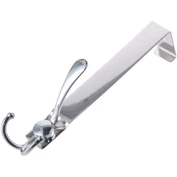 2 штуки 8-дюймовых крючков для душевой двери, прочный серебристый крючок для душа из нержавеющей стали над дверью, вешалка для полотенец в ванной комнате