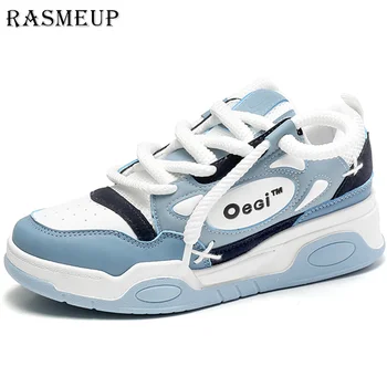 Кроссовки RASMEUP, Мужские кроссовки на мягкой подошве, Модная Повседневная обувь из микрофибры, Дышащая обувь на платформе с увеличенной высотой