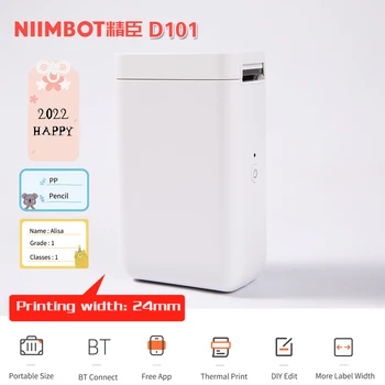 NIIMBOT D101 Портативный производитель этикеток, беспроводной принтер этикеток, лента для телефона, планшета, простой в использовании офис, организация дома, D11 Plus