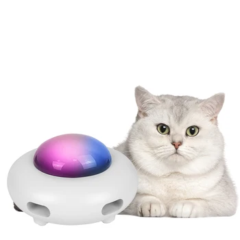 Автоматический Поворотный стол для домашних животных UFO, Ловящий Сменное Перо, Интерактивные игрушки для развлечения кошек, Обучающие игрушки, Электрическая Игрушка для кошек
