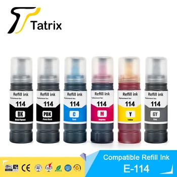 Tatrix 114 Совместимые Цветные Чернила для Заправки бутылок На Водной основе T114 114 печатные чернила для принтера Epson Ecotank ET-8500/ET-8550