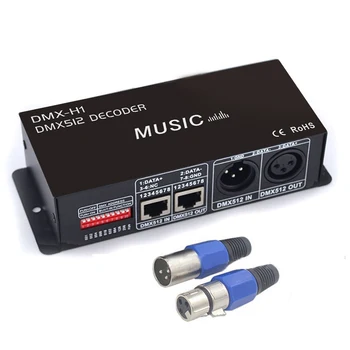 DMX512 Музыкальный Декодер Светодиодный Драйвер Диммера RGB RGBW Контроллер DMX512 3/4 Канала Декодер Контроллер Диммер Для RGB RGBW Светодиодной Ленты