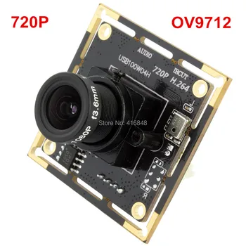 1280X720 H.264 30 кадров в секунду 12 мм объектив 1.0 мегапиксельная CMOS OV9712 бесплатный драйвер UVC 720P HD USB Модуль Камеры для Видеоконференции