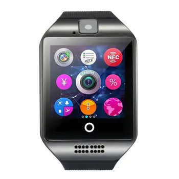 Смарт-часы Bluetooth Q18 с камерой Facebook Whatsapp Twitter Синхронизация SMS Smartwatch Поддержка SIM-карты TF для IOS Android Sport 2g