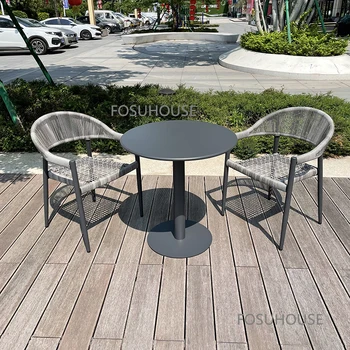 Современный уличный ротанговый стул для отдыха во дворе, комбинированный балкон, дизайн уличной мебели, кафе, шезлонг, пляжный походный стул