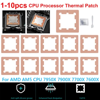 Замена Теплового патча Процессора CPU Аксессуары для теплопроводящего патча из Чистой Меди для Процессора AMD AM5 7950X 7900X 7700X 7600X