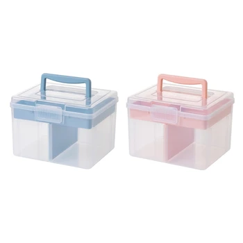 Прозрачная складываемая коробка для хранения с лотком для хранения, контейнер для хранения для магазина
