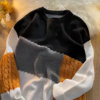 Мужская одежда, свитера, Вязаные свитера, мужские вязаные зимние пальто, Ropa De Invierno, Осенне-зимняя Корейская версия, сохраняющая тепло