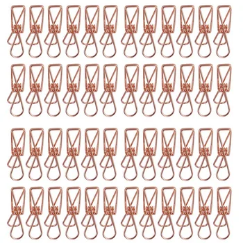 Упаковка из 50 Маленьких Металлических зажимов Из Розового золота - Универсальные Зажимы Для бельевых веревок