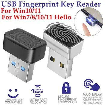 USB Модуль считывания отпечатков пальцев для Windows 7 8 10 11 Hello Биометрический Сканер Навесной Замок для ПК или ноутбука Модуль Разблокировки Отпечатков пальцев