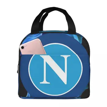 Изолированные сумки для ланча Ssc Napoli, портативные сумки для пикника, термоохладитель, ланч-бокс, сумка для ланча для женщин, работы, детей, школы