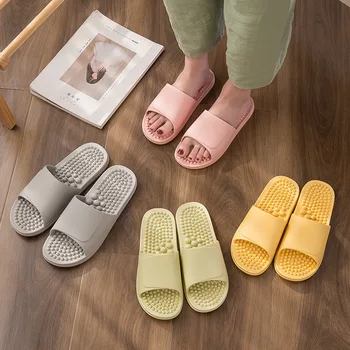 Тапочки женская летняя обувь для дома мягкая подошва для ванной комнаты нескользящий пластик для купания Four seasons UU-5062C