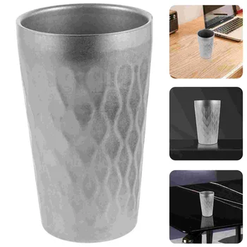 Стеклянная кухонная чашка, чашки из нержавеющей стали, Пивная кружка, походный напиток, вода