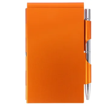 Блокнот-раскладушка Стильный металлический держатель Многоцветный мини-карманный блокнот Маленький бумажный Портативный офисный блокнот с ручкой